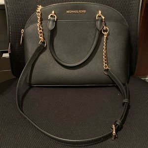 Michael Kors Black/Gold Satchel Purse w/Strap